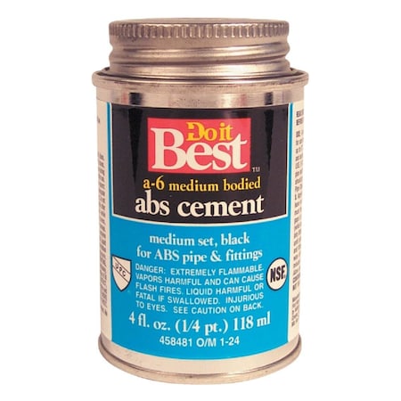 All-Source 4 Oz. Medium Bodied Black ABS Cement 018502